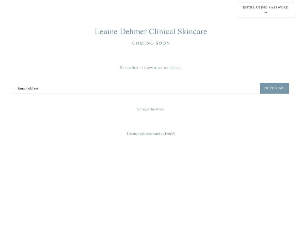 leainedehmer.com shopify website screenshot