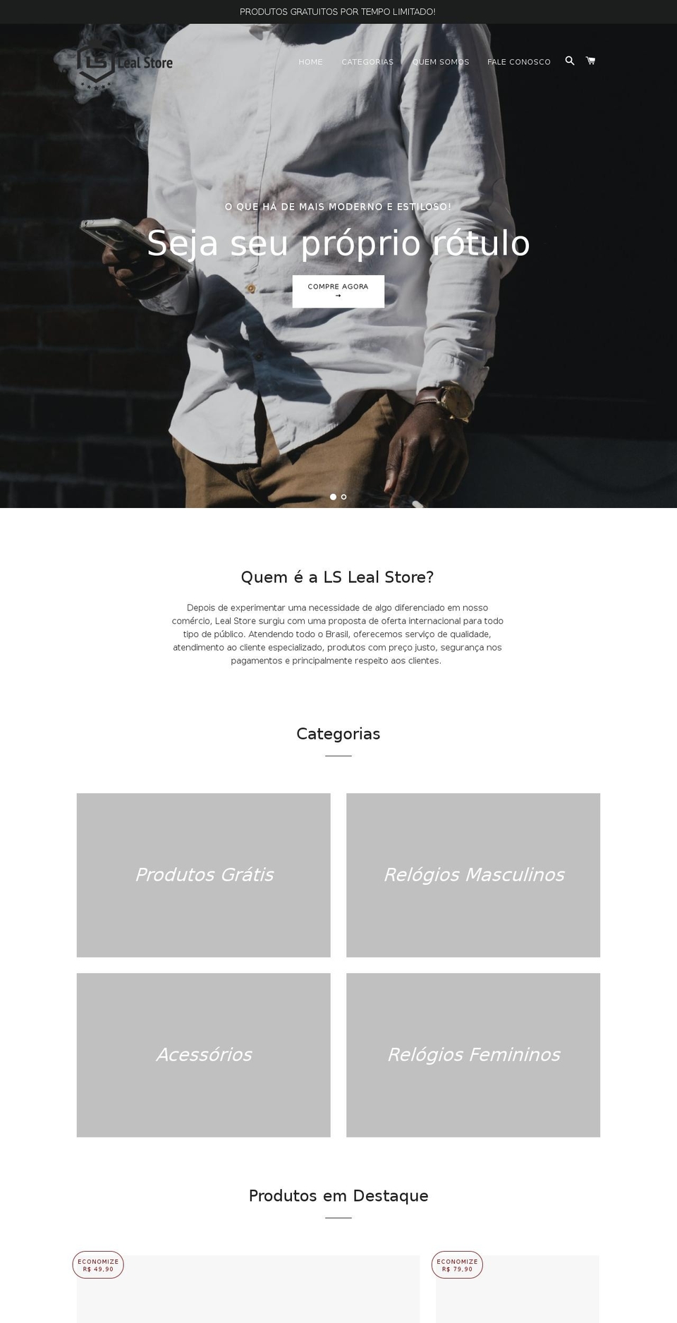 lealstore.com — Shopify storefront screenshot