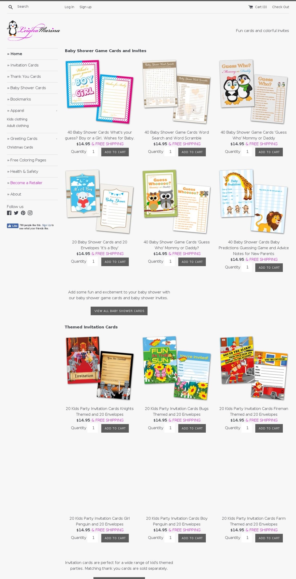 leamarina.com — Shopify storefront screenshot