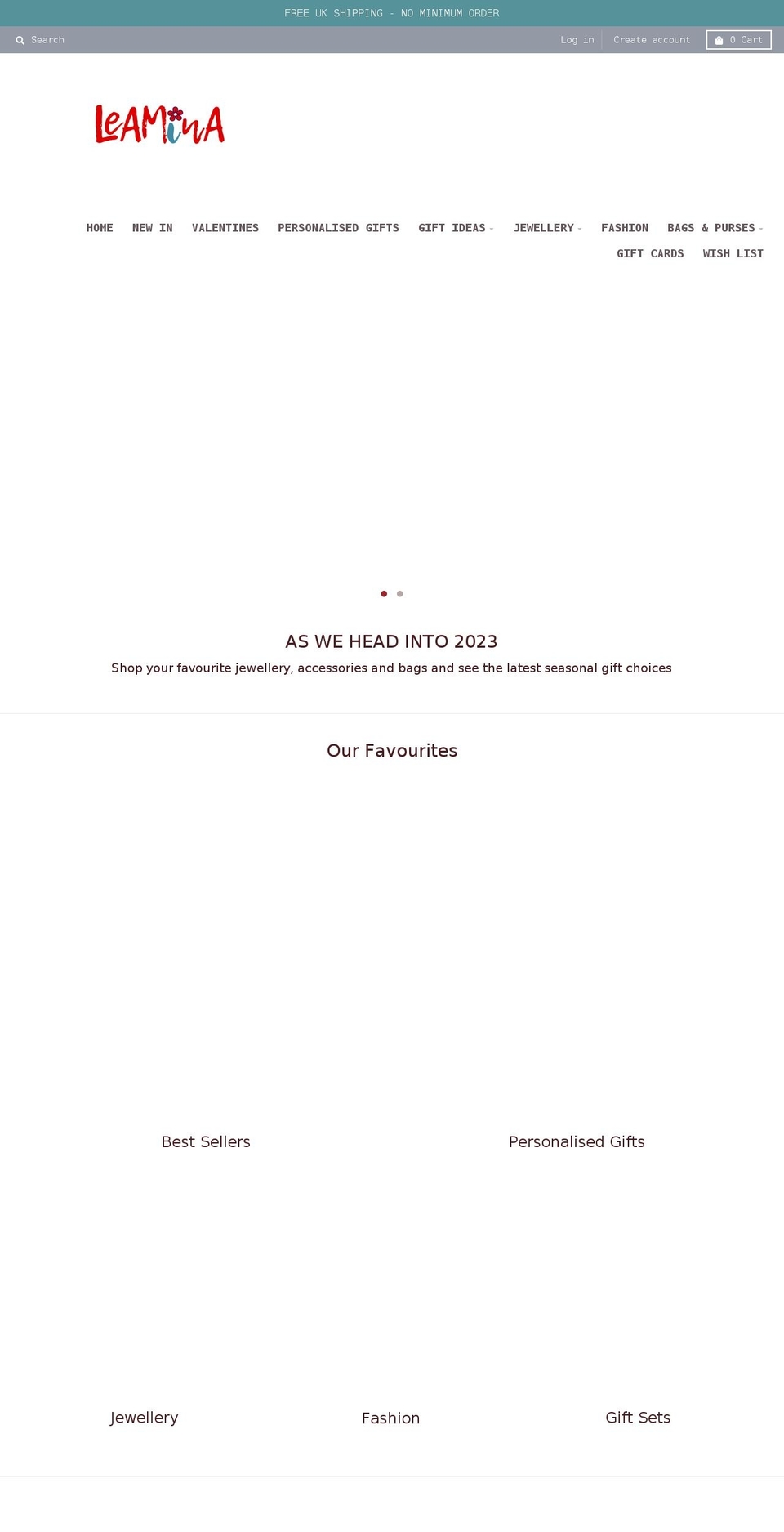 leamina.com shopify website screenshot