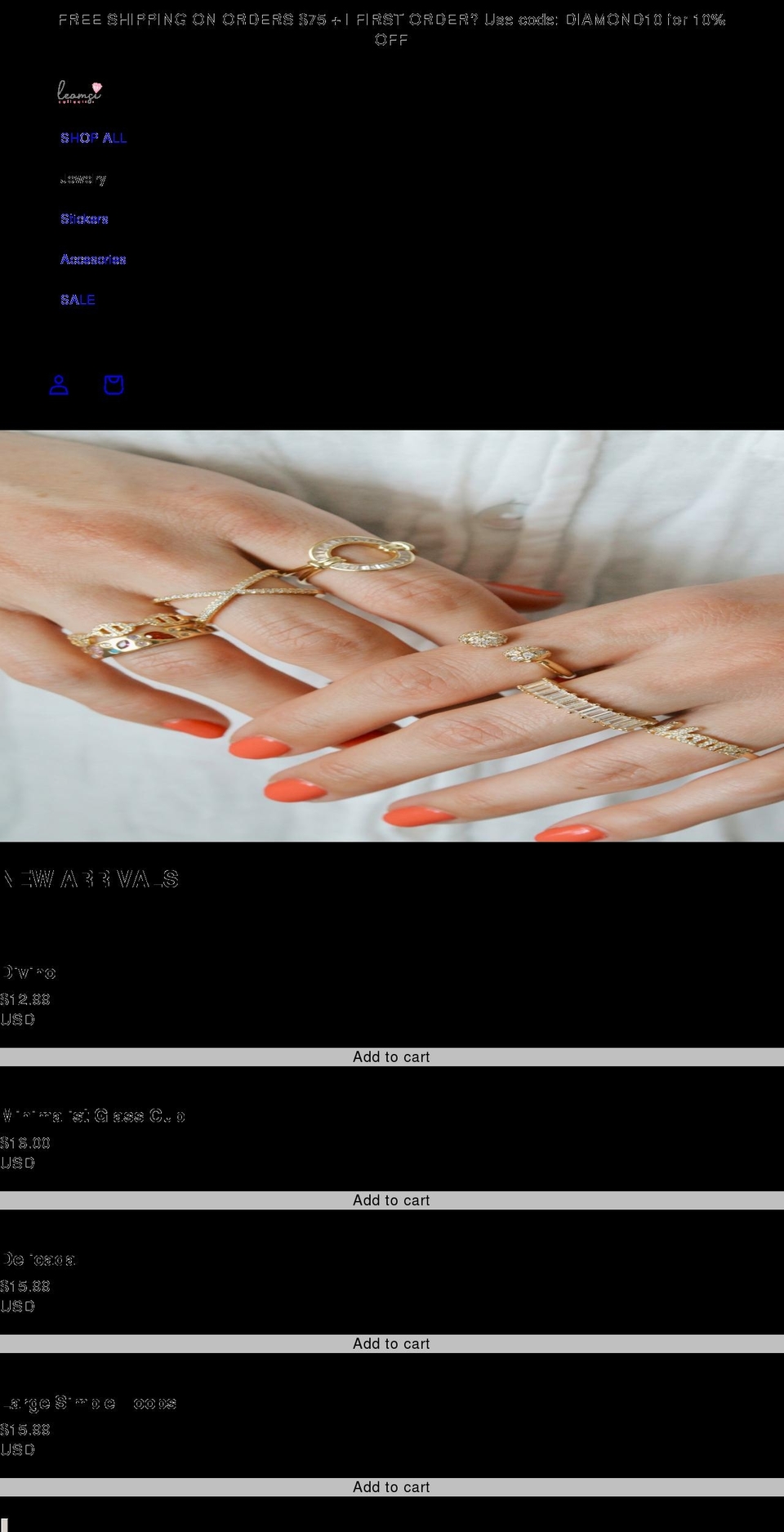 leamsicollection.com shopify website screenshot