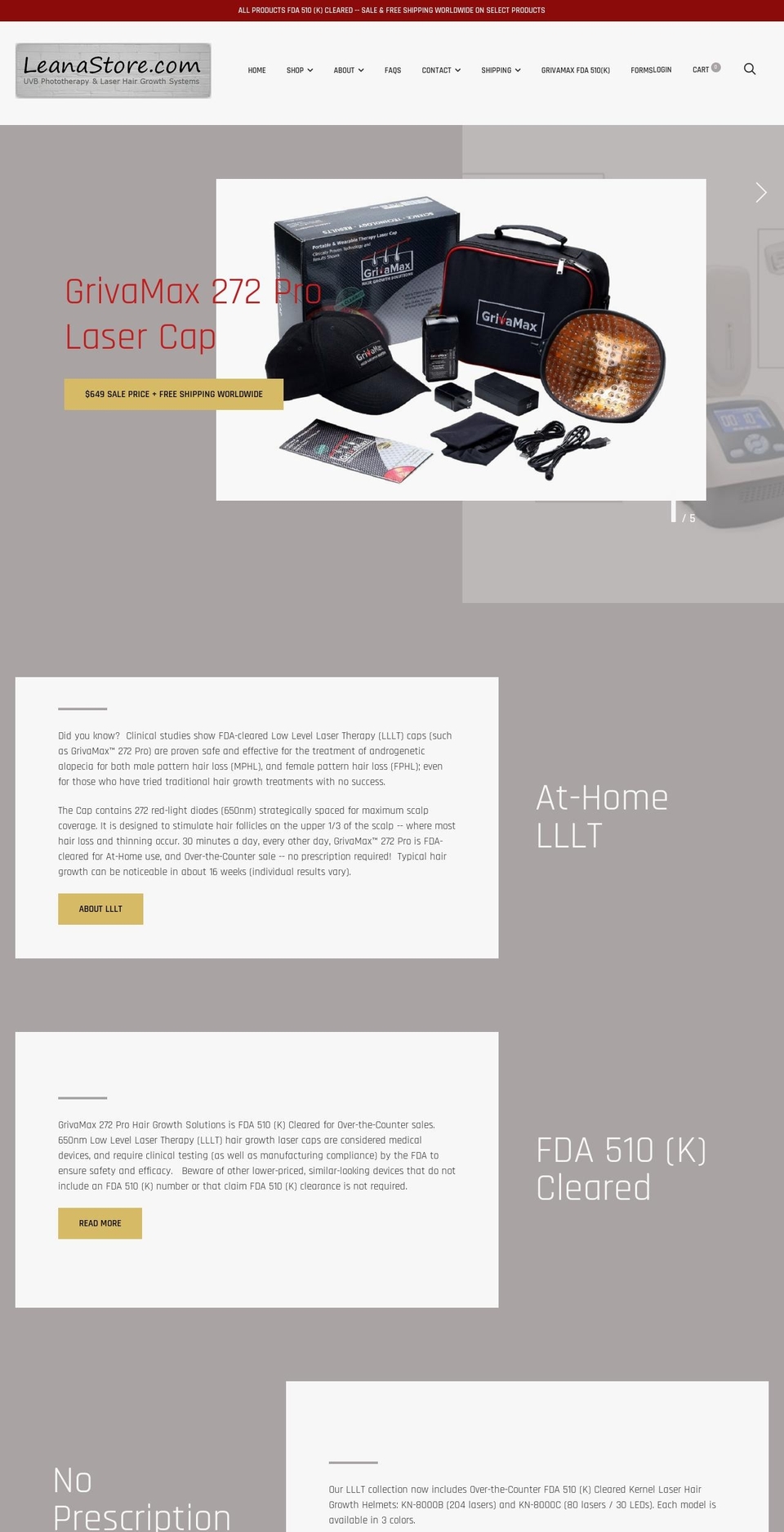 leanastore.com — Shopify storefront screenshot
