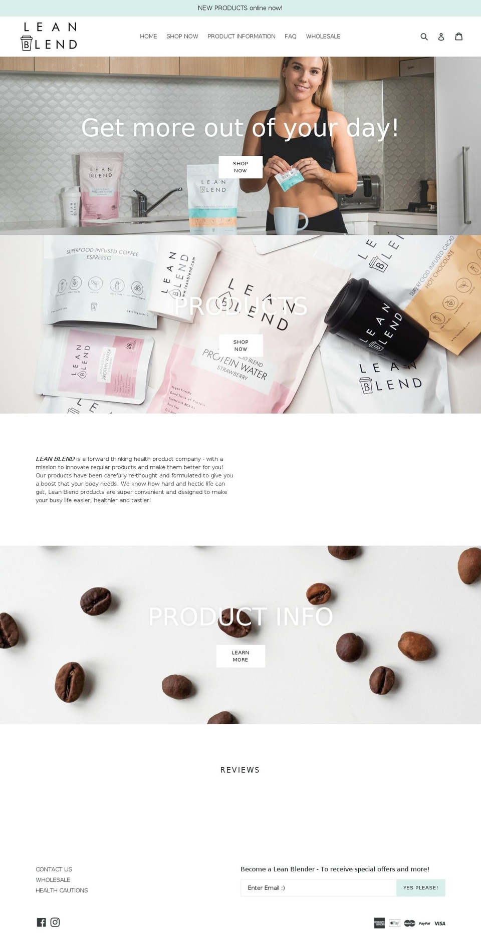 leanblend.com — Shopify storefront screenshot