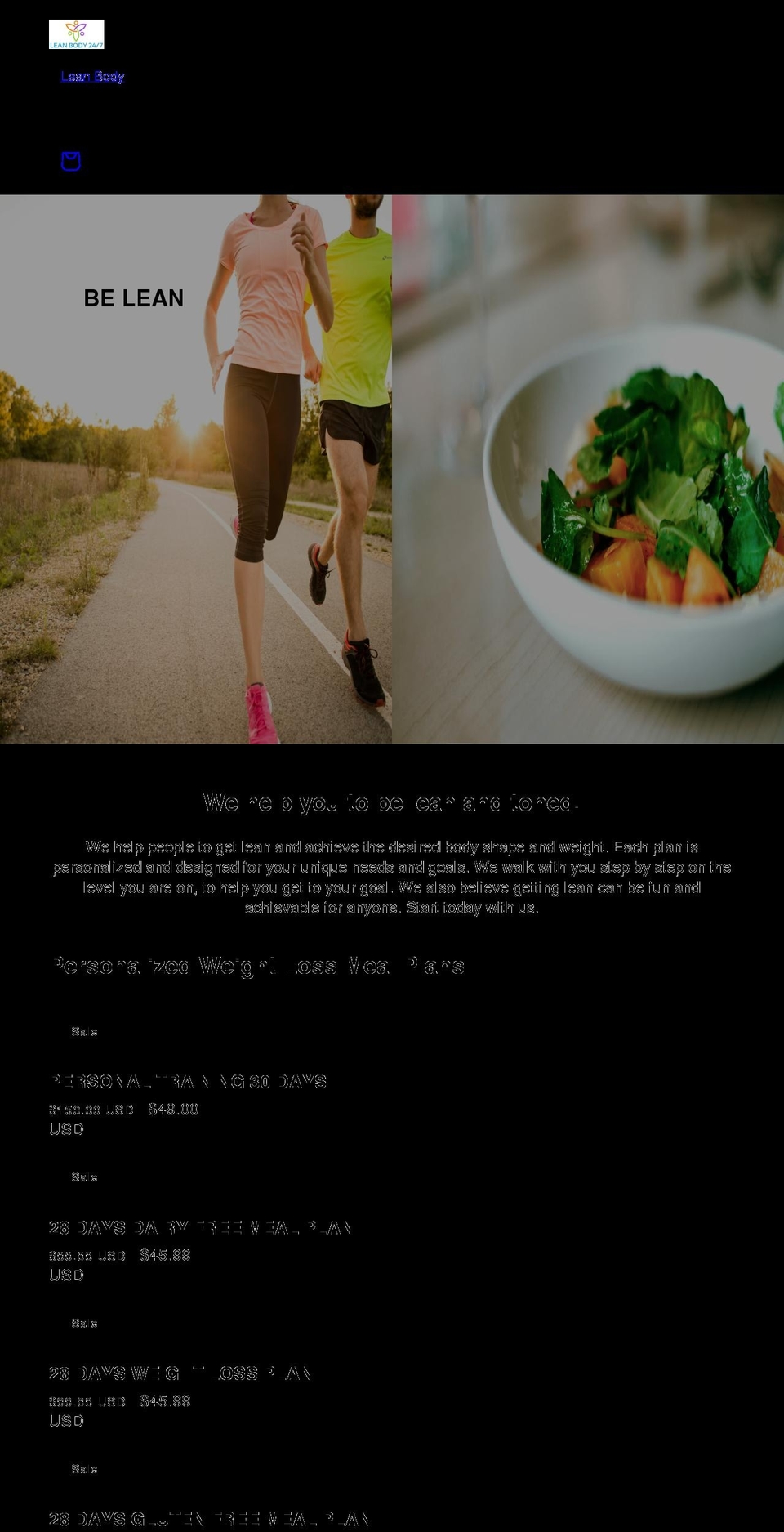 leanbody247.com shopify website screenshot
