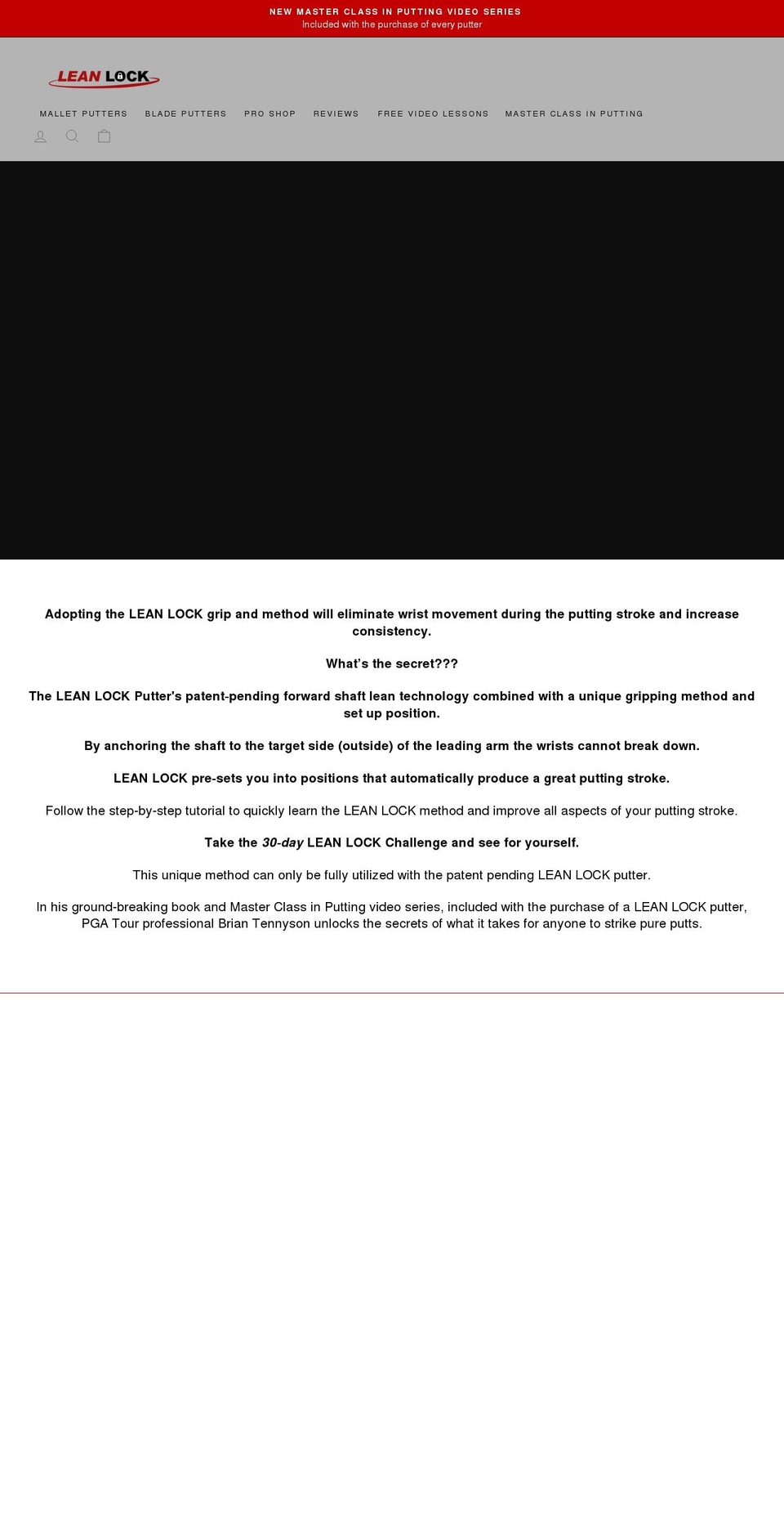 leanlockputting.com shopify website screenshot