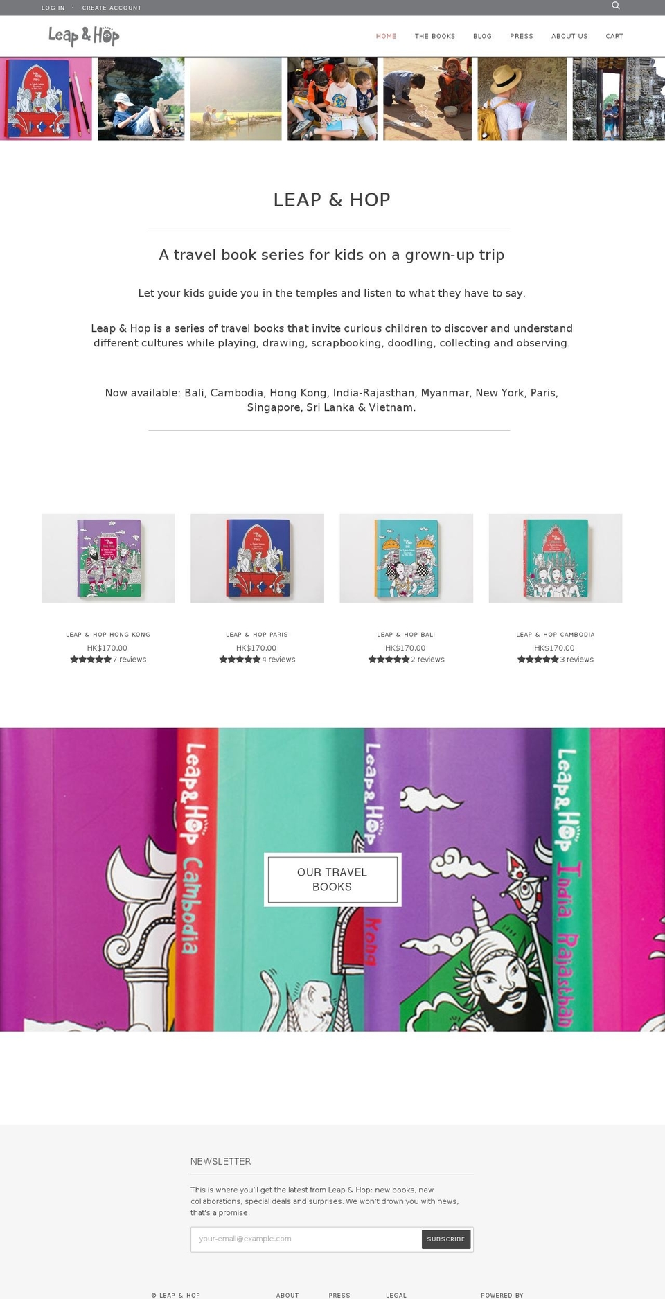 leapandhop.com shopify website screenshot