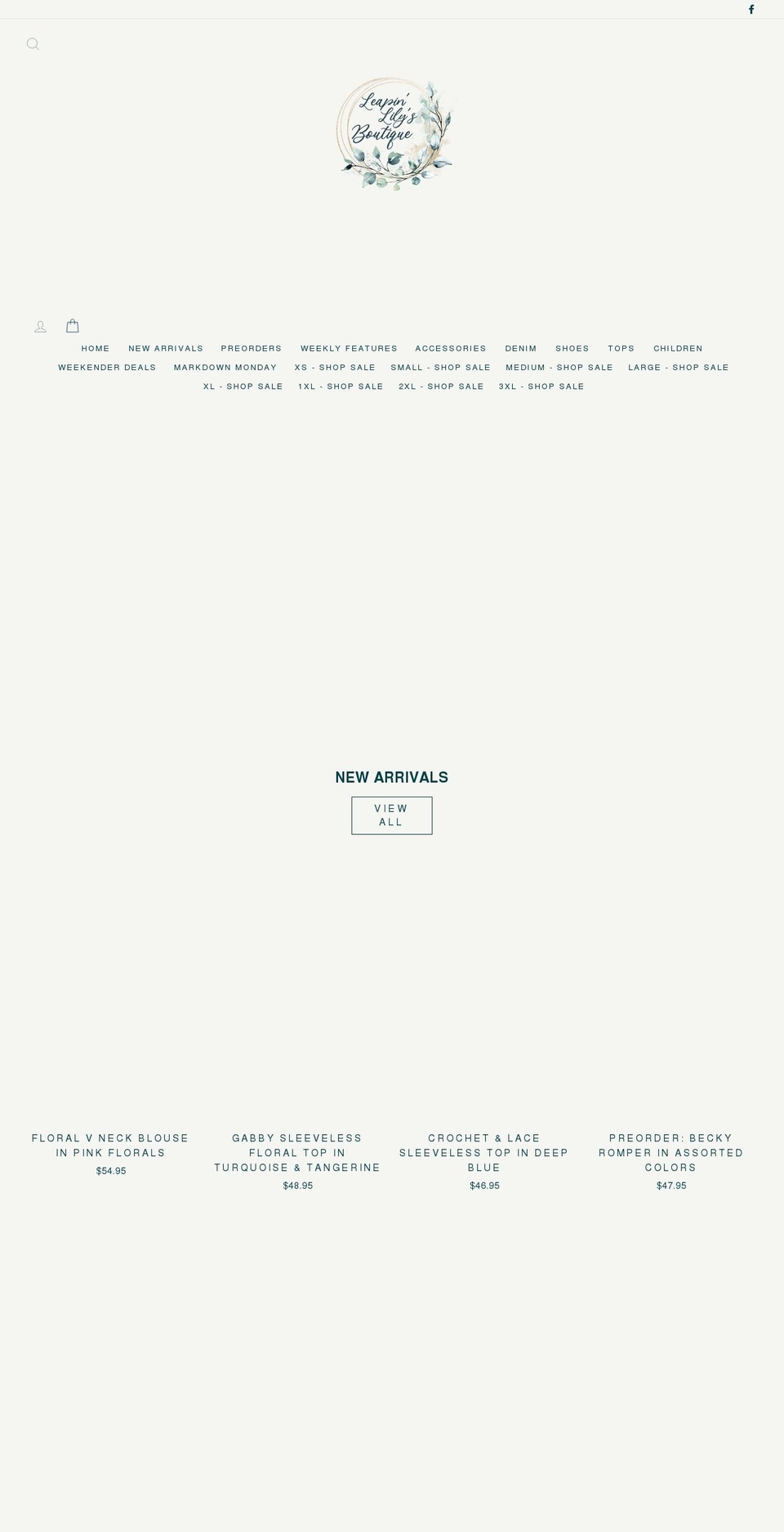 leapinlilysboutique.com shopify website screenshot