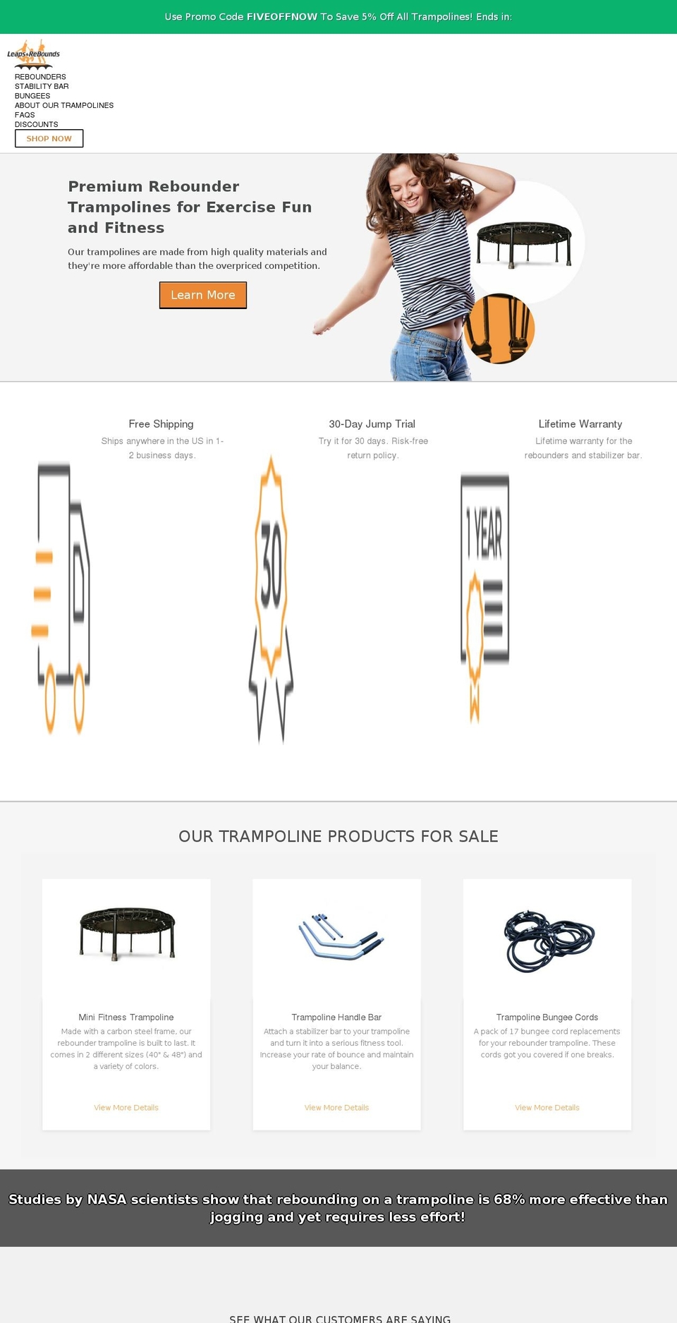 leapsandrebounds.com shopify website screenshot