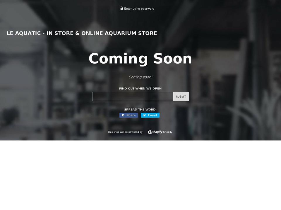 leaquatic.com.au shopify website screenshot