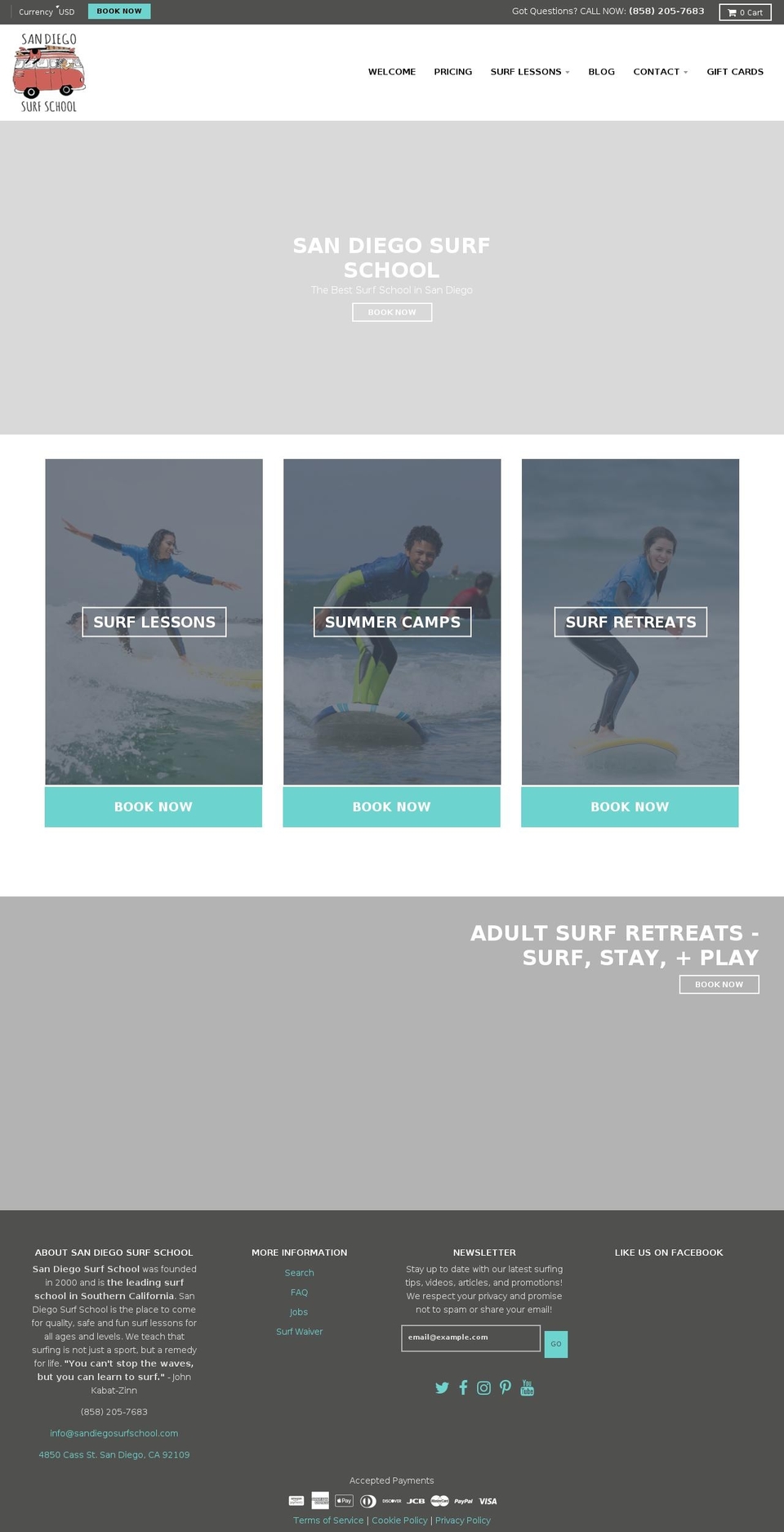 learnhowtopaddleboard.com — Shopify storefront screenshot