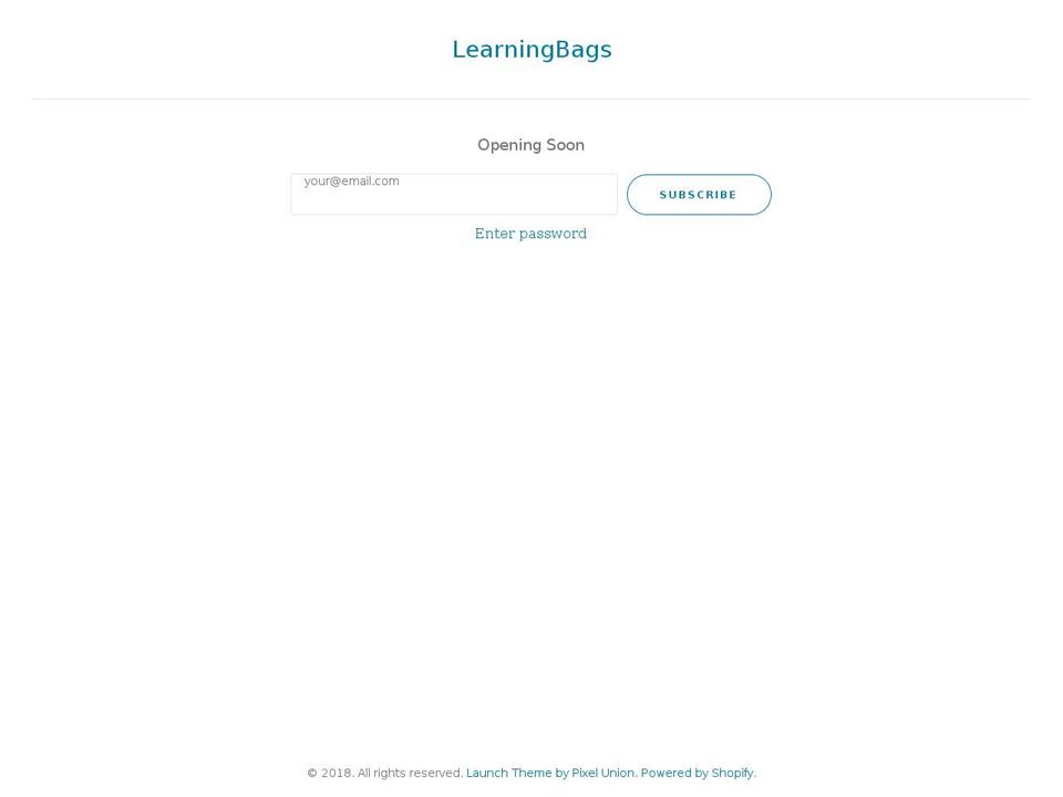 learningbags.com — Shopify storefront screenshot