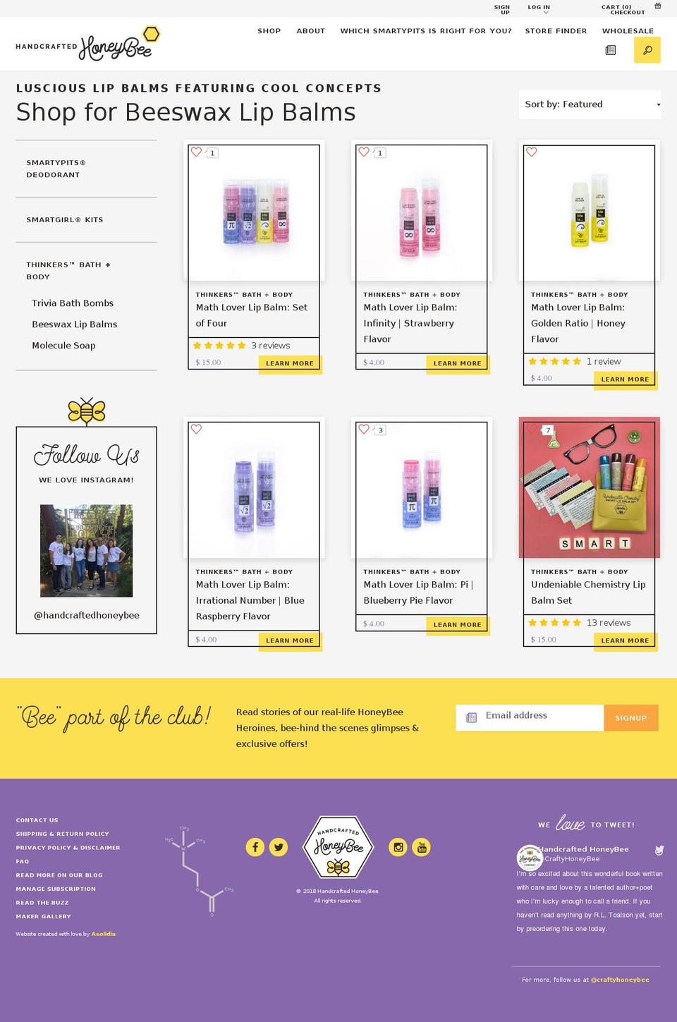 HHB w\/ SmartyPits Landing Page Shopify theme site example learninglipbalms.com