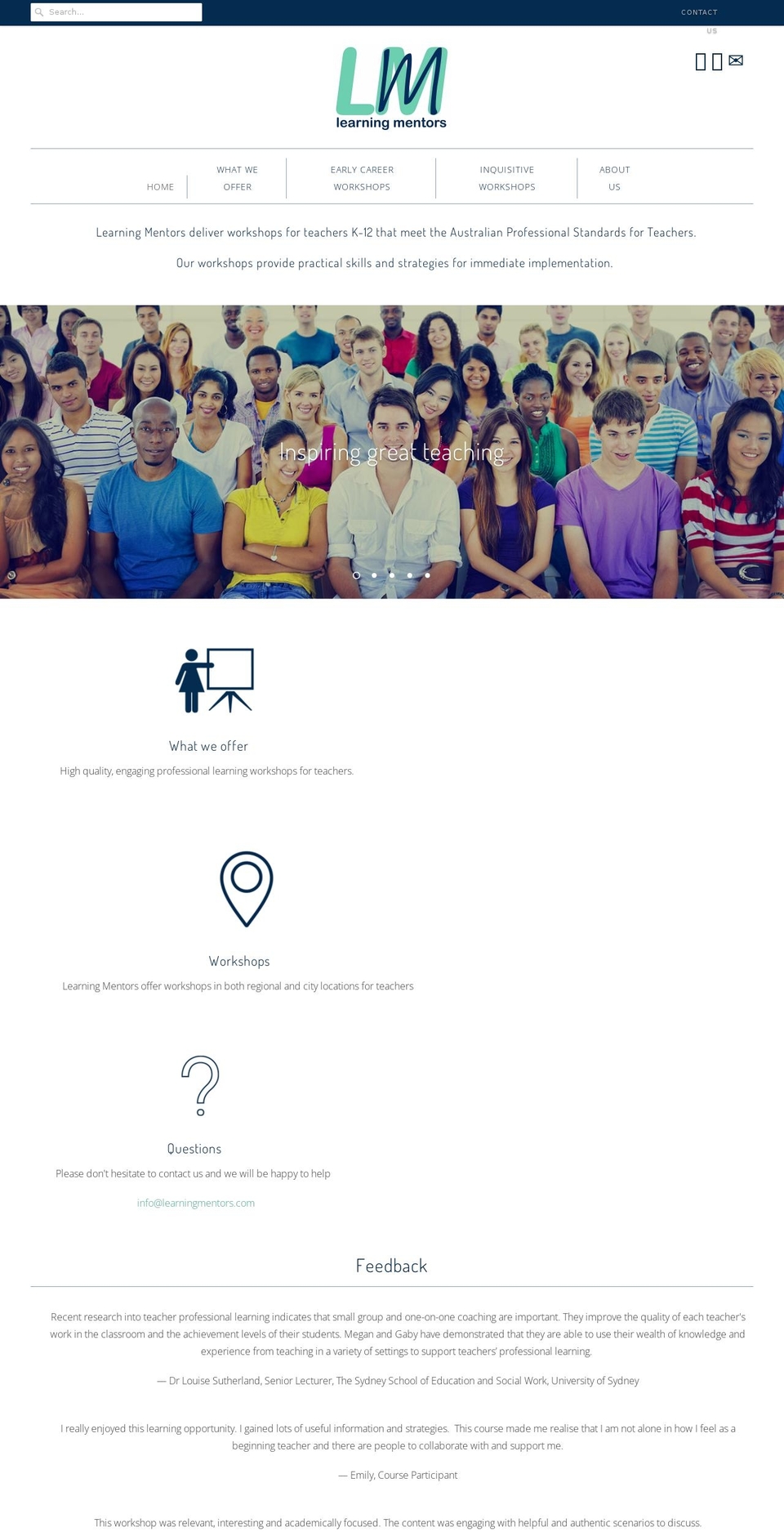 learningmentors.com shopify website screenshot