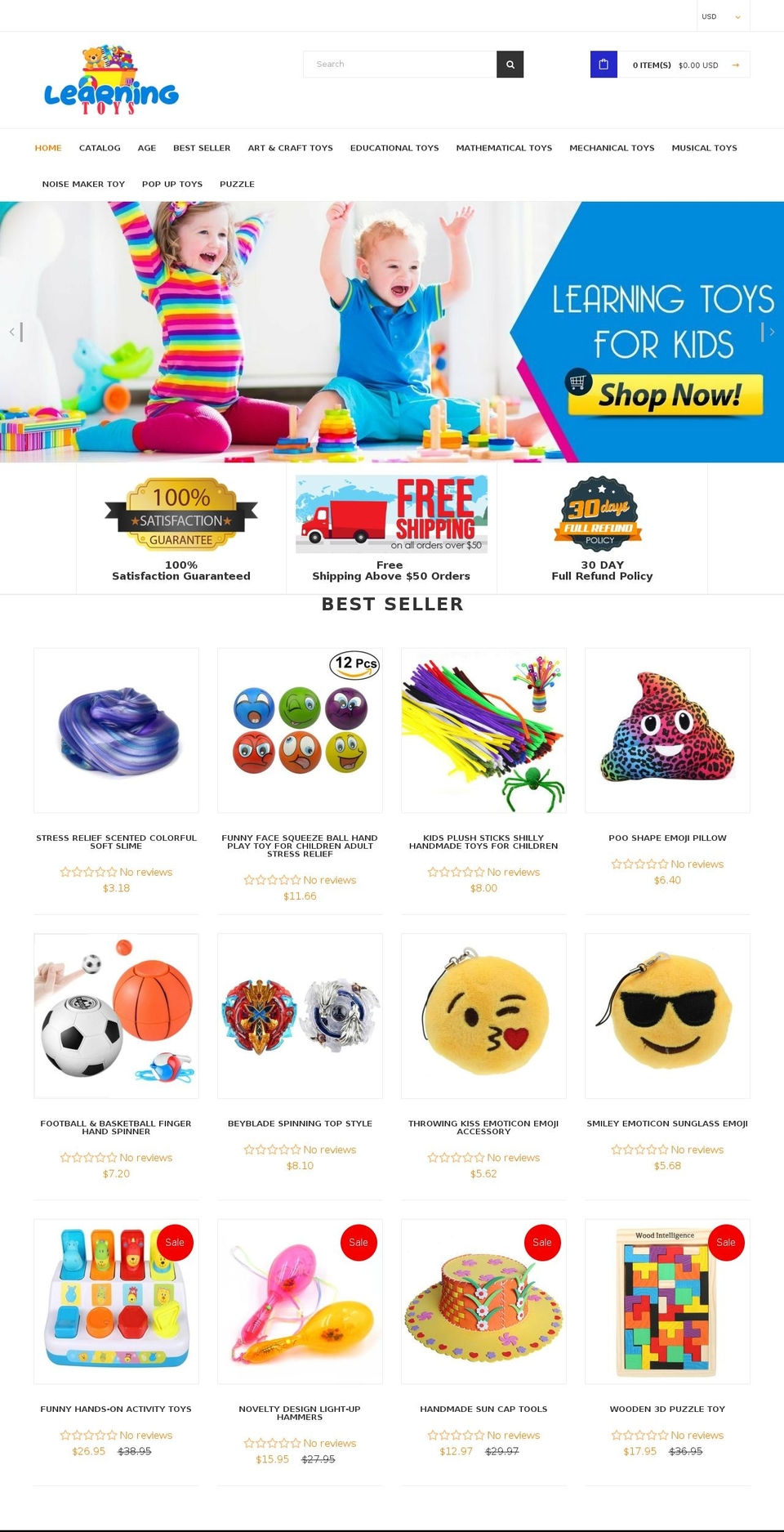 EcomClub Shopify theme site example learningtoysstore.com