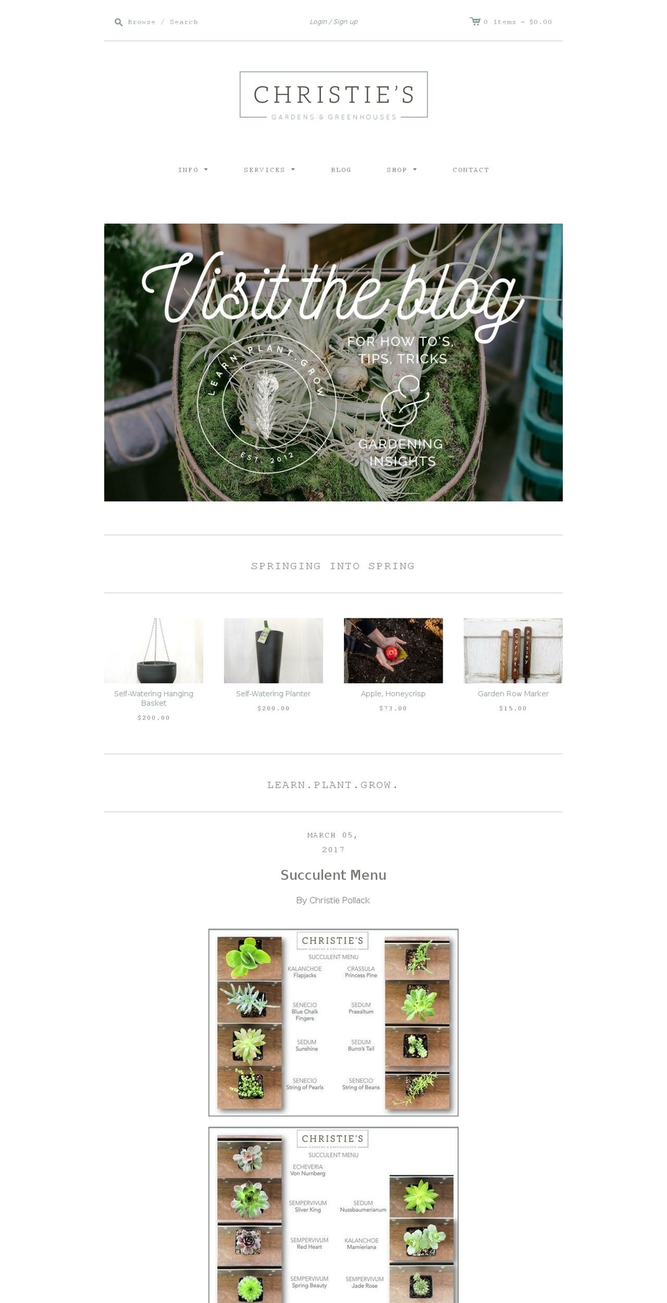 learnplantgrow.com shopify website screenshot