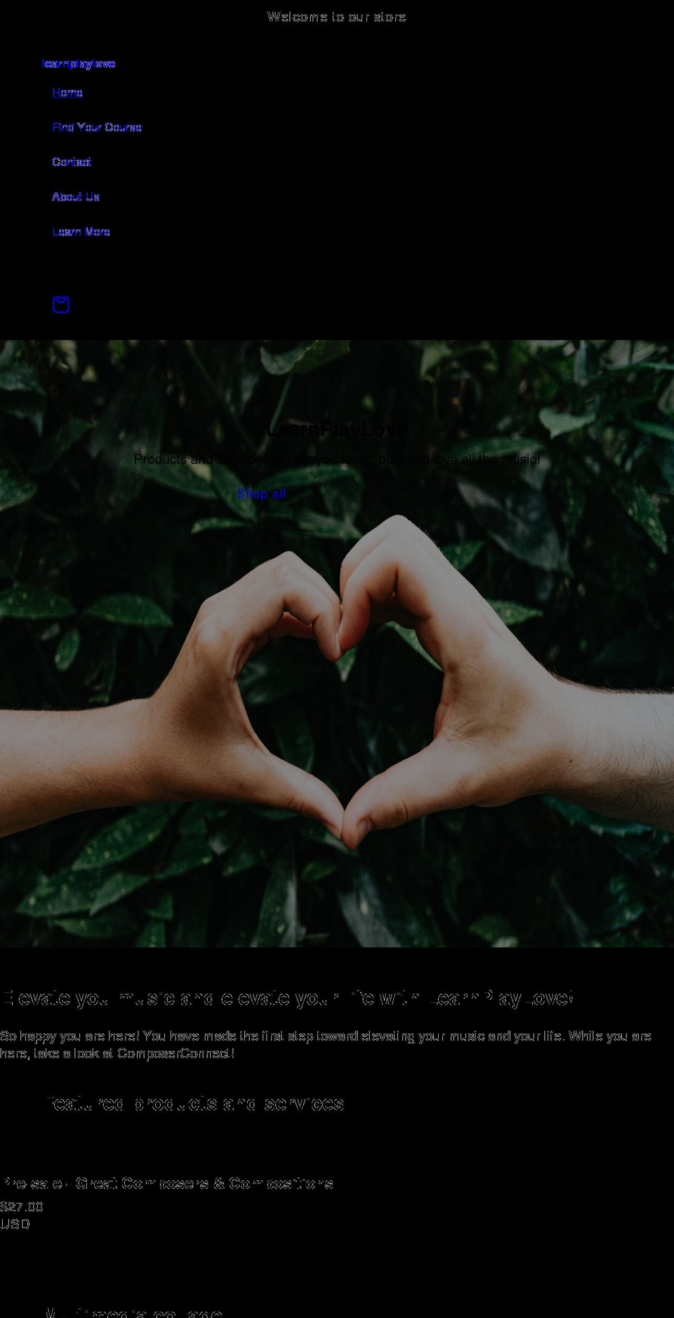 learnplaylove.com shopify website screenshot