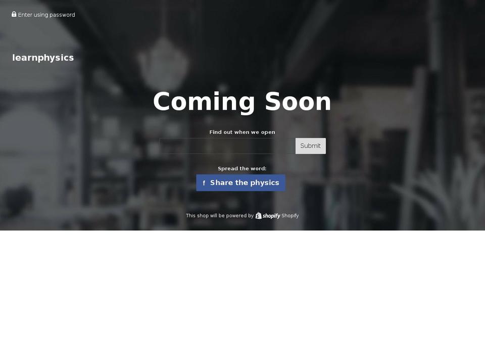learnthephysics.com — Shopify storefront screenshot