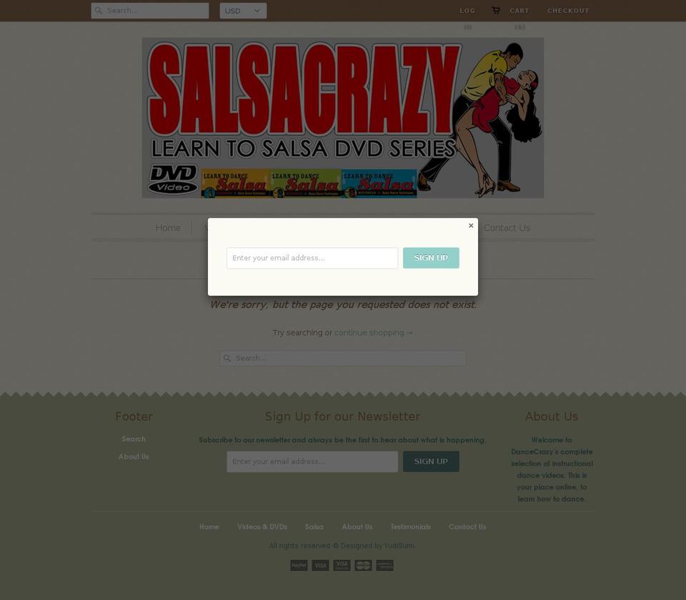 Salsa Shopify theme site example learntodancenow.com