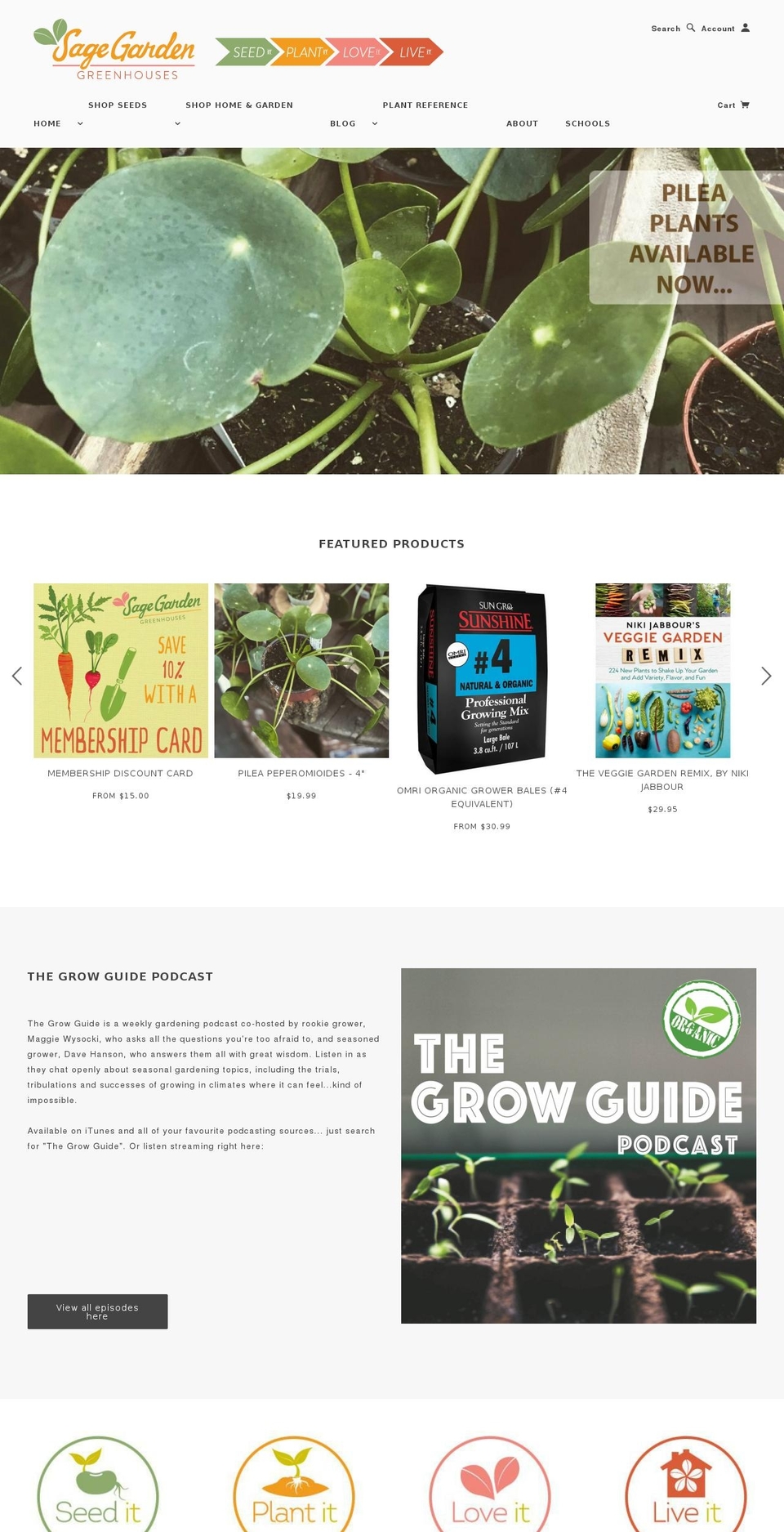 learntogarden.ca shopify website screenshot
