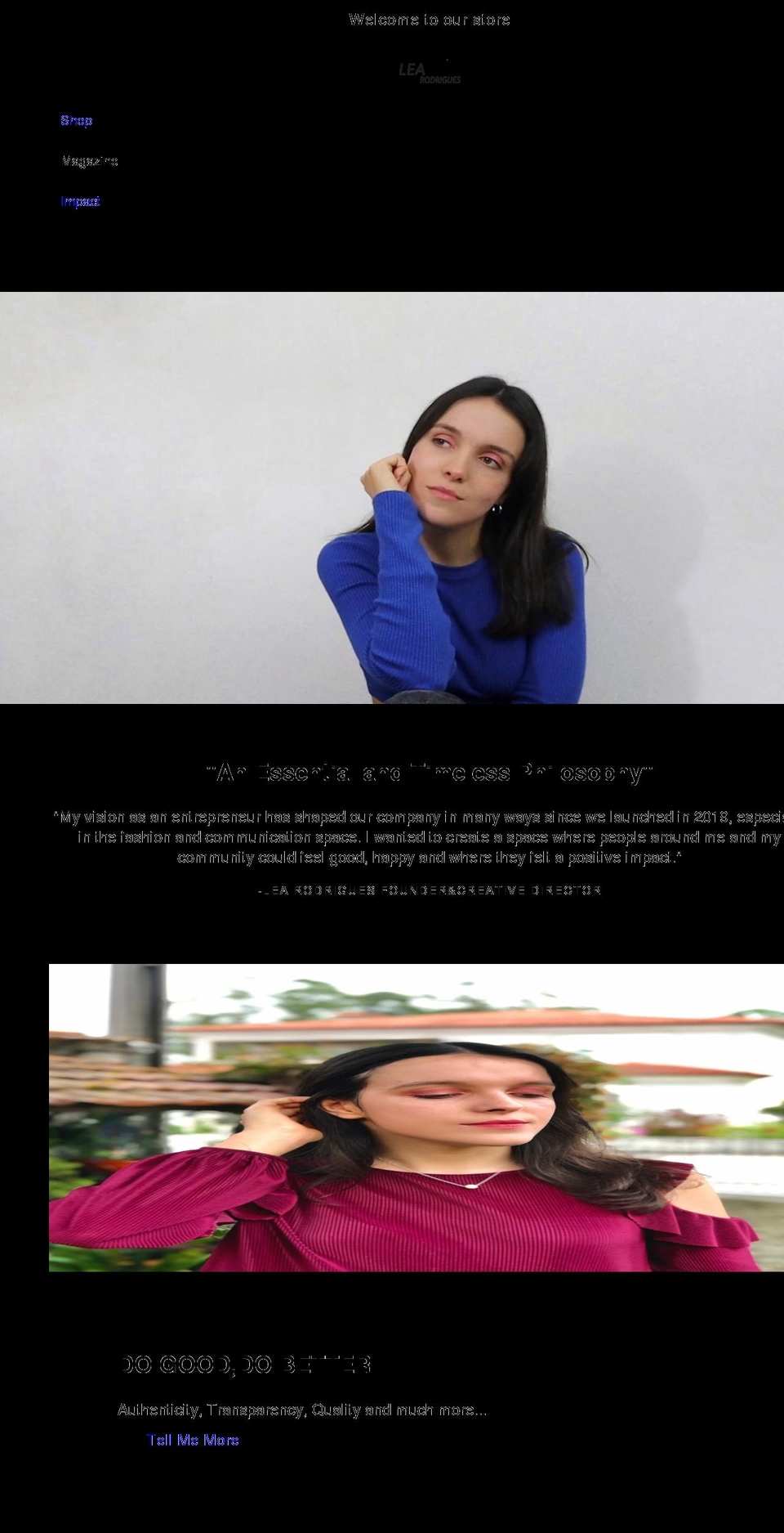 learodrigues.com shopify website screenshot