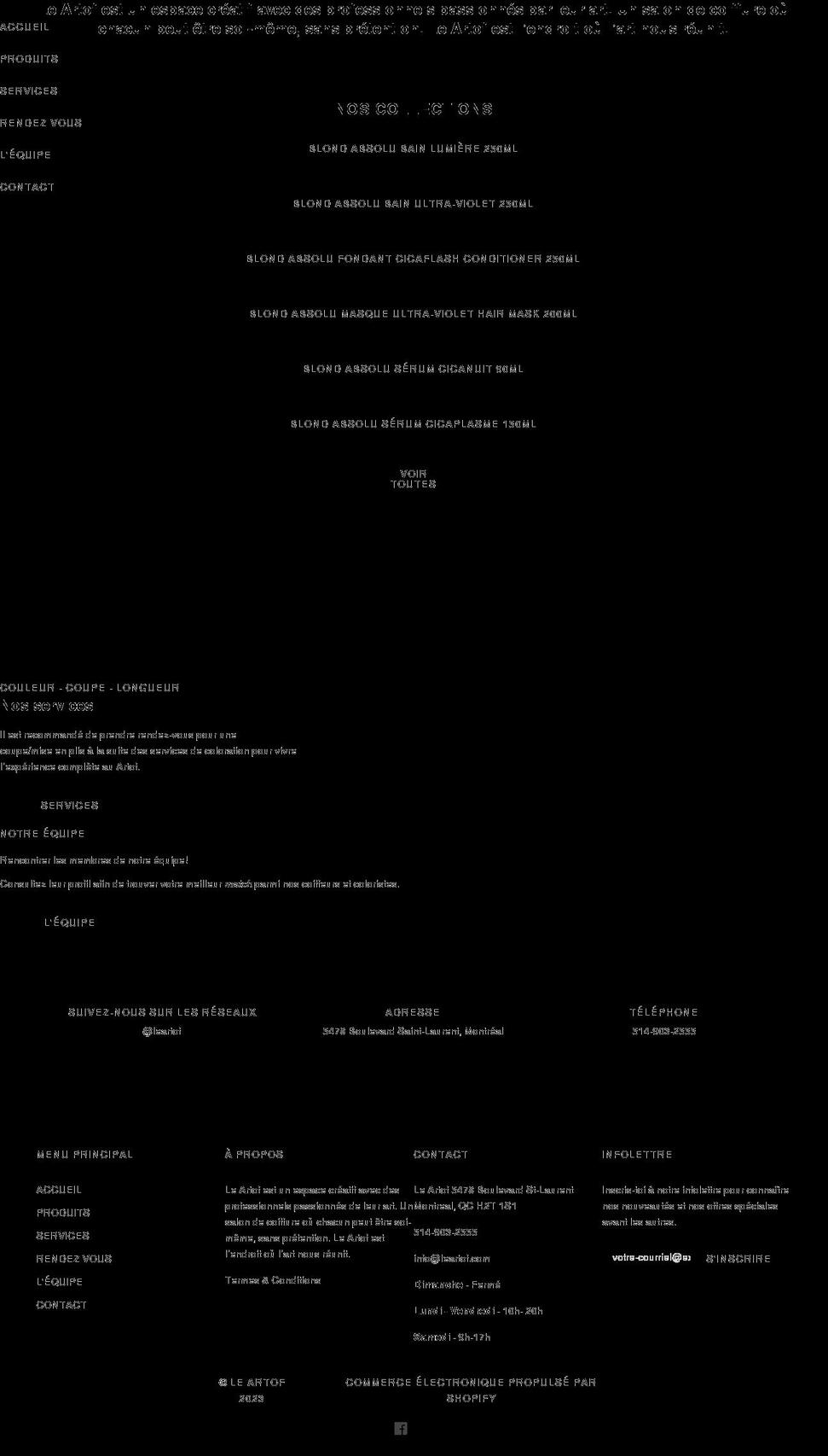 leartof.com shopify website screenshot