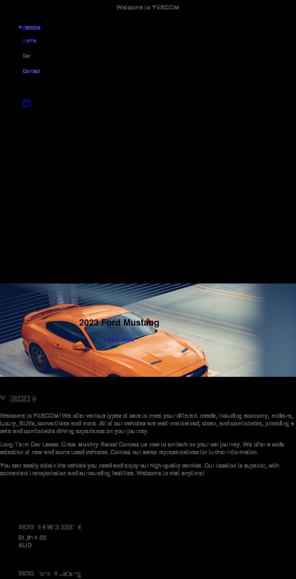 leasecars.com.au shopify website screenshot