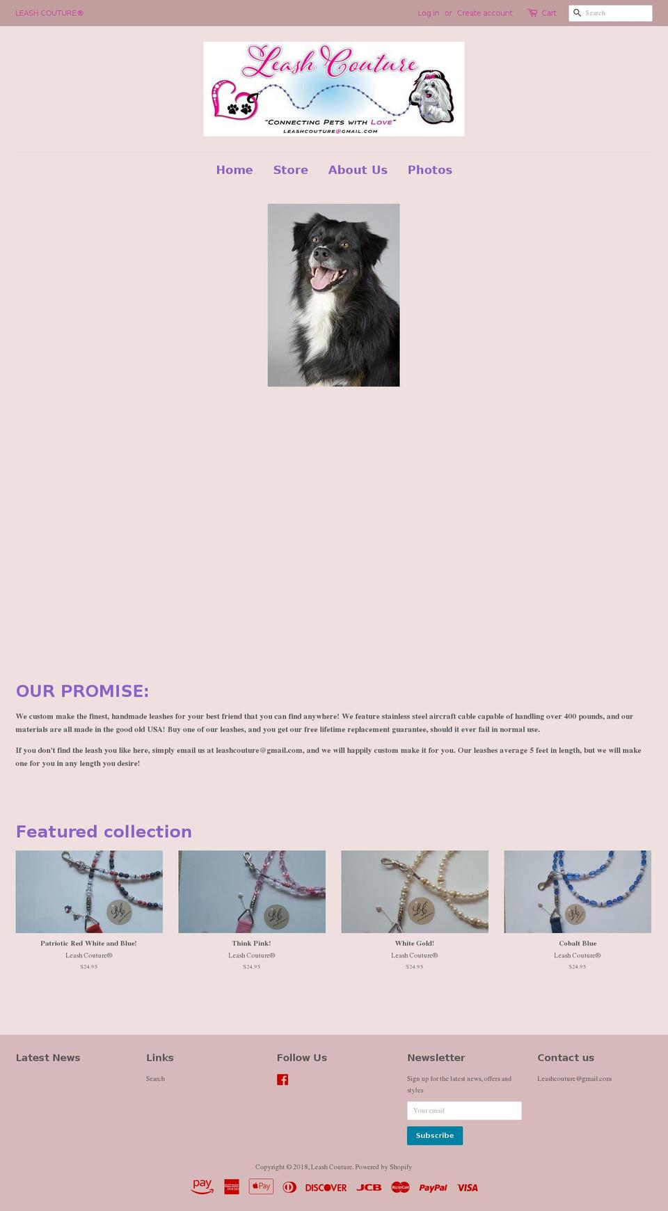 leashcouture.com — Shopify storefront screenshot