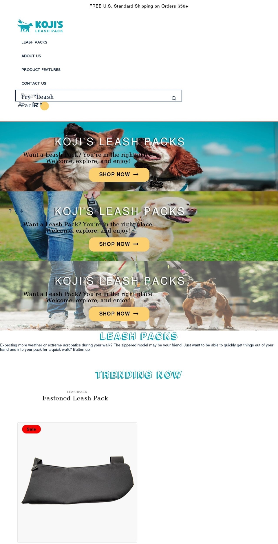 leashpack.com shopify website screenshot