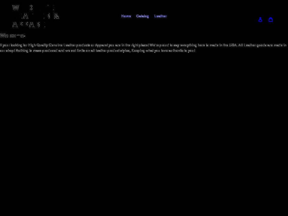 leatherandapparel.com shopify website screenshot
