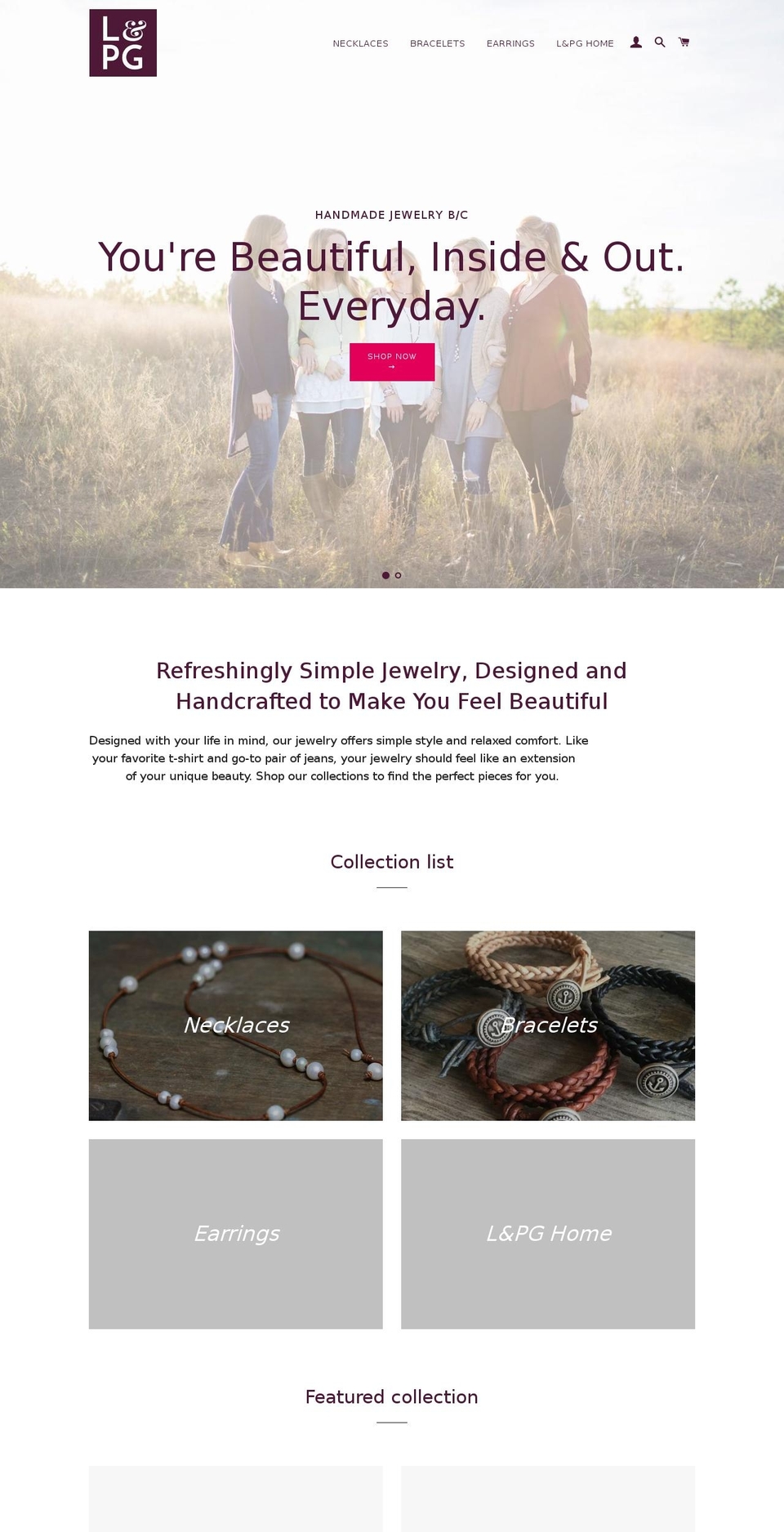 leatherandpearlgirl.com — Shopify storefront screenshot