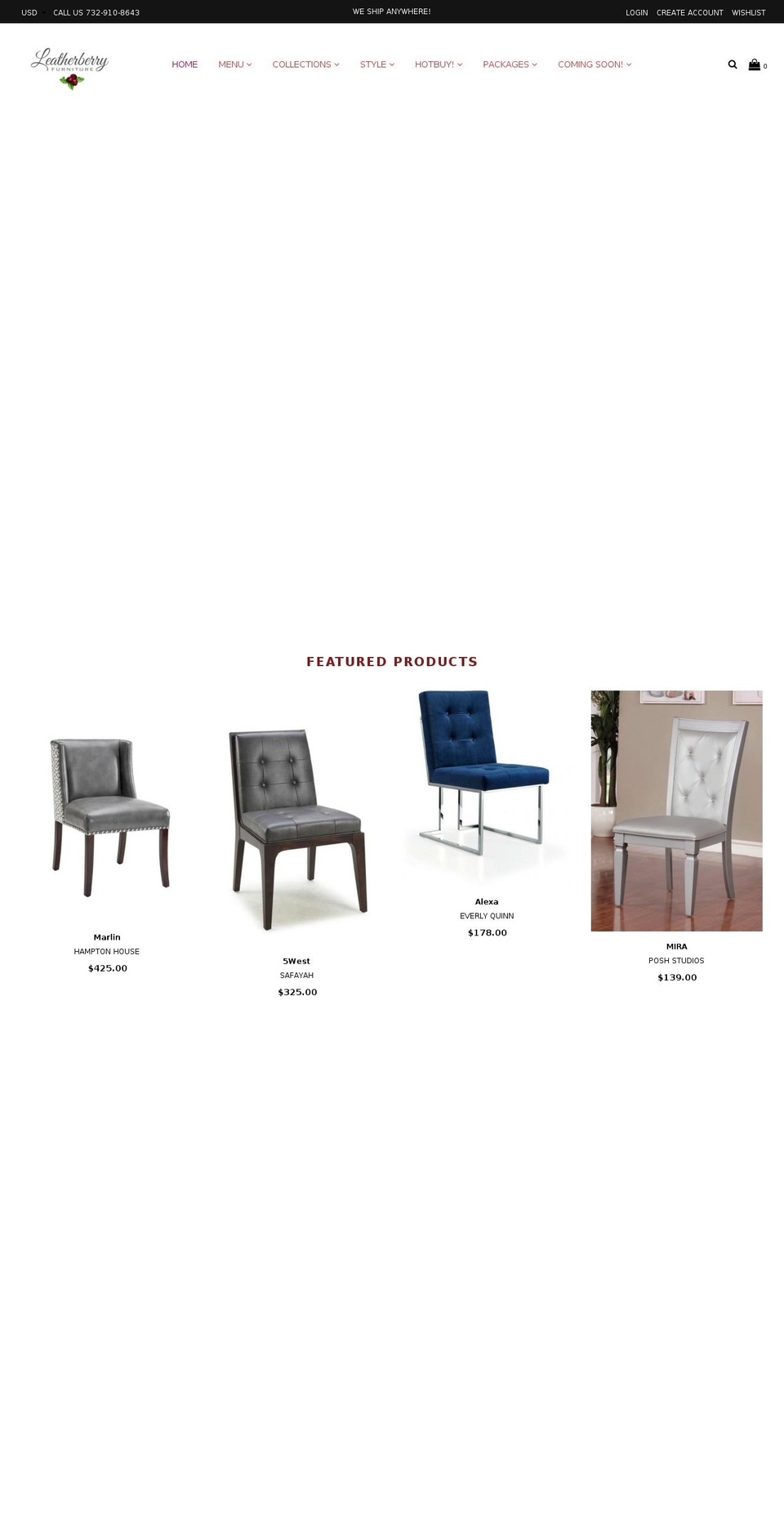 leatherberryusa.com — Shopify storefront screenshot