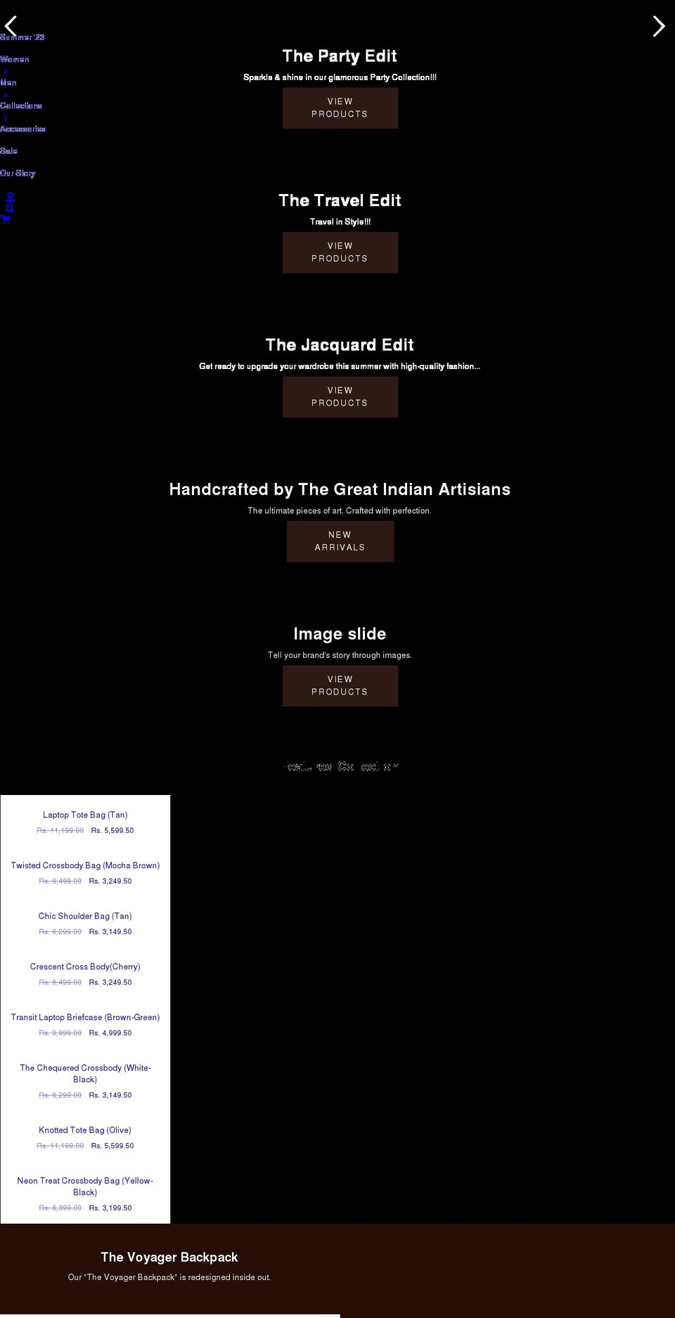 leatherinth.com shopify website screenshot