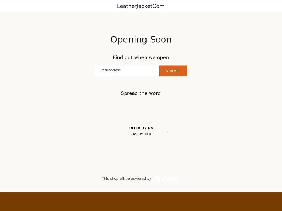 leatherjacket.com — Shopify storefront screenshot
