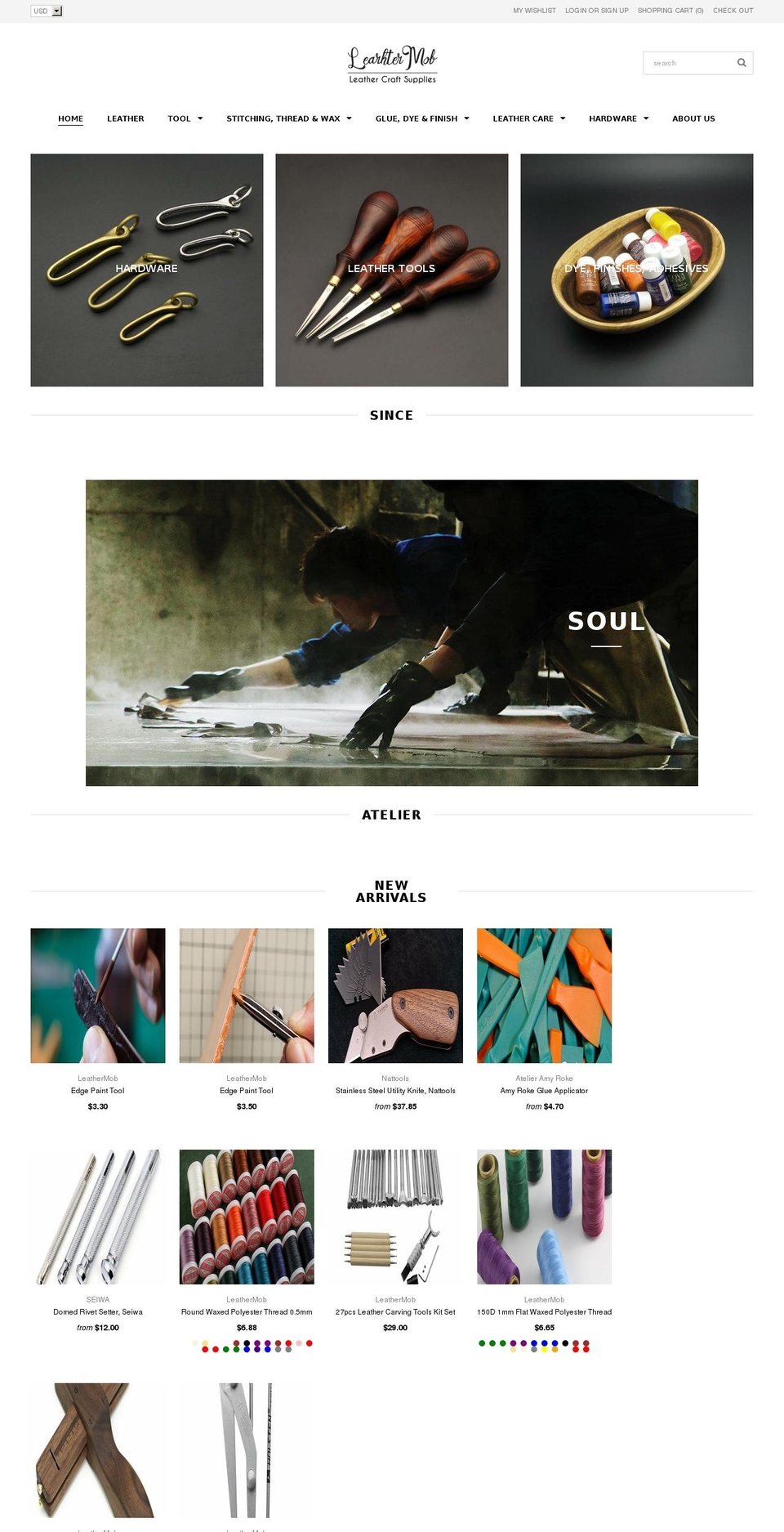 leathermob.co shopify website screenshot