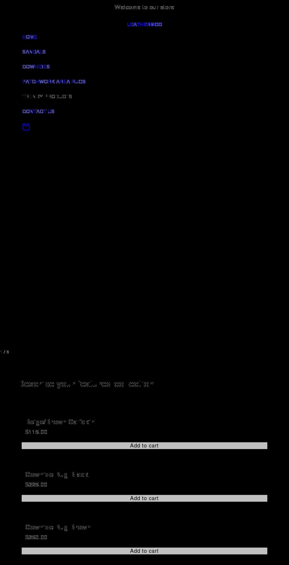 leathermoo.com shopify website screenshot