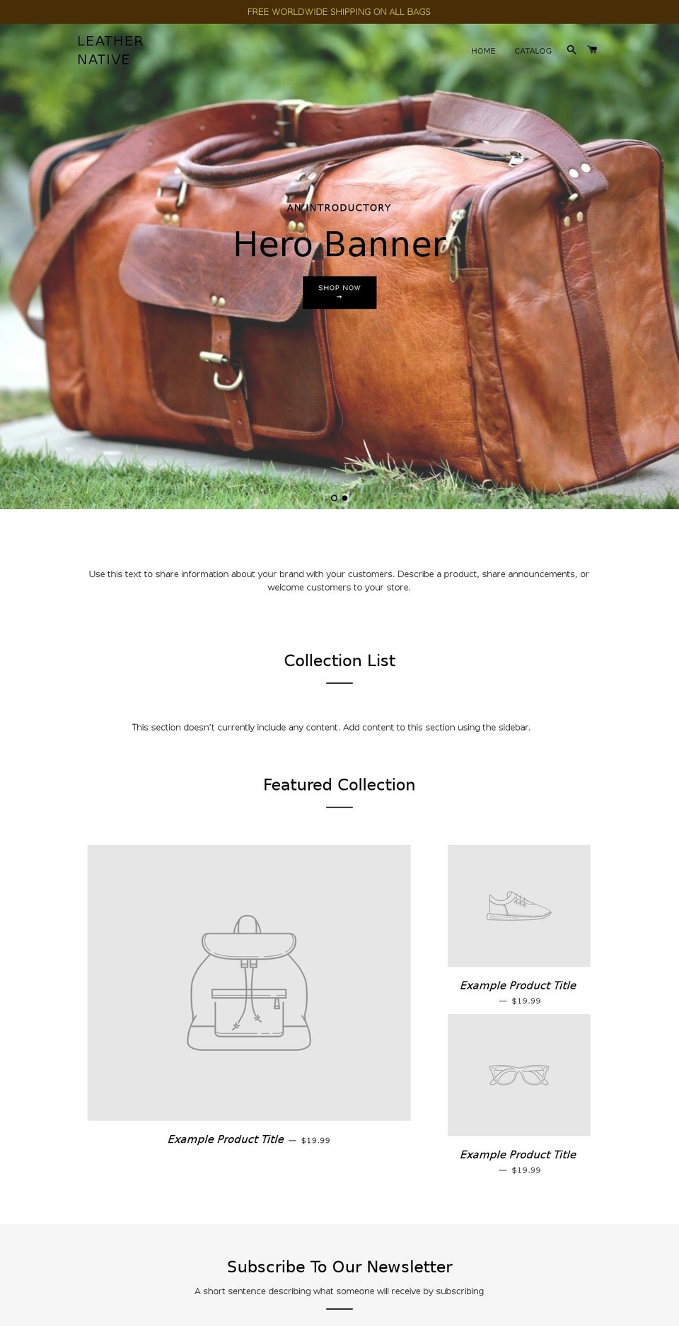 leathernative.com — Shopify storefront screenshot