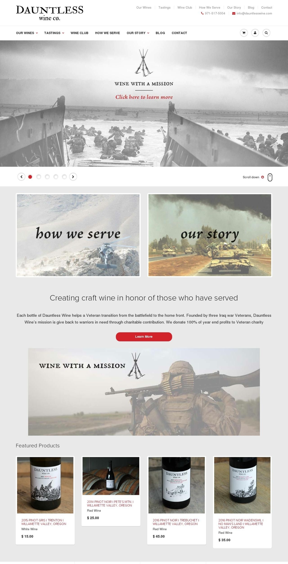 leatherneckcellars.com — Shopify storefront screenshot
