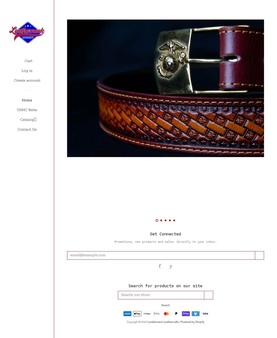 leatherneckleathercrafts.com shopify website screenshot