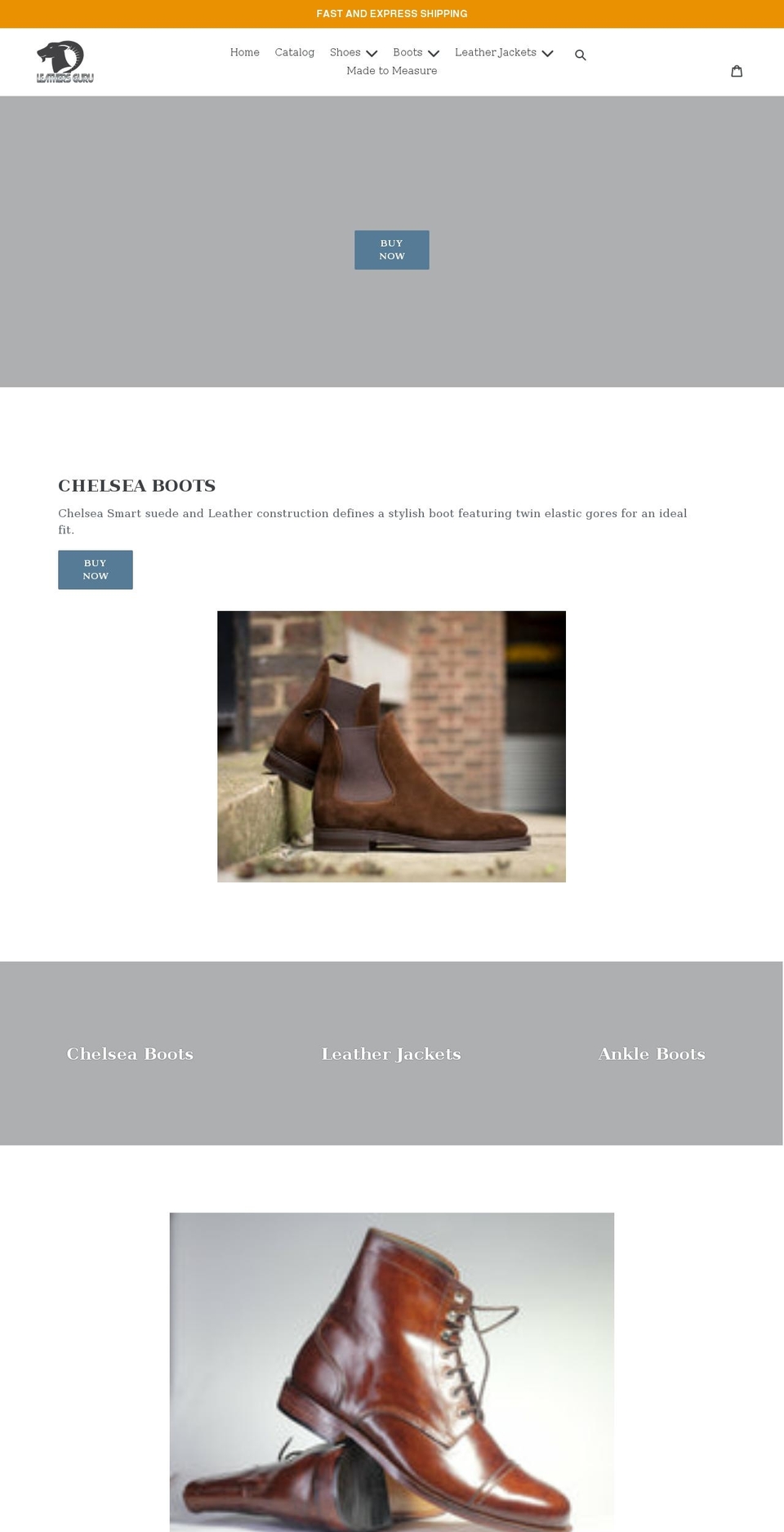 leathersguru.com shopify website screenshot