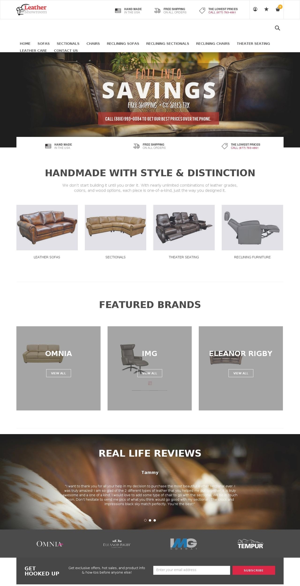 Hosoren Shopify theme site example leathershowroom.com