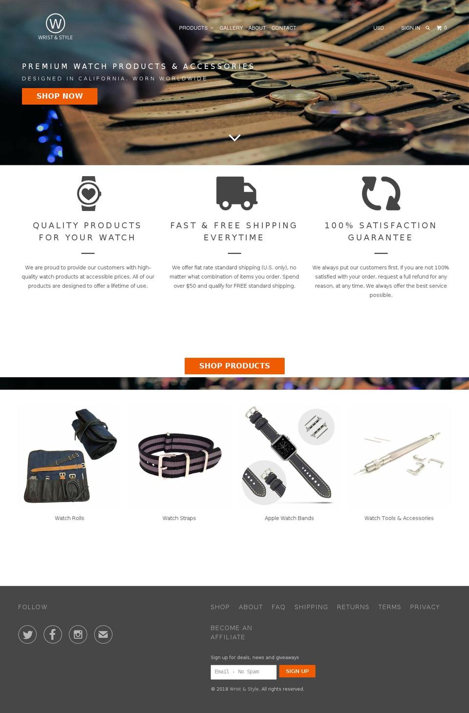leatherwatchcases.com — Shopify storefront screenshot
