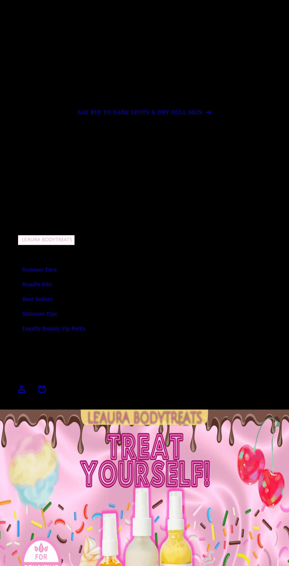 leaurabodytreats.com shopify website screenshot