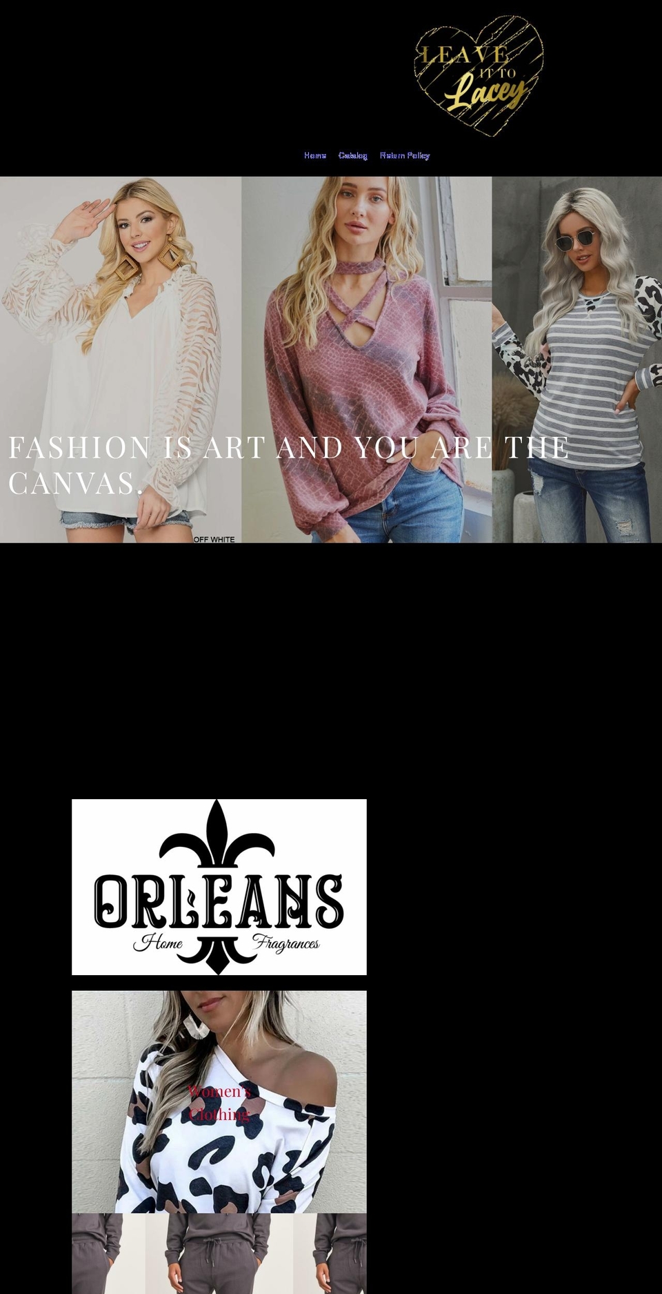 leaveittolacey.com shopify website screenshot