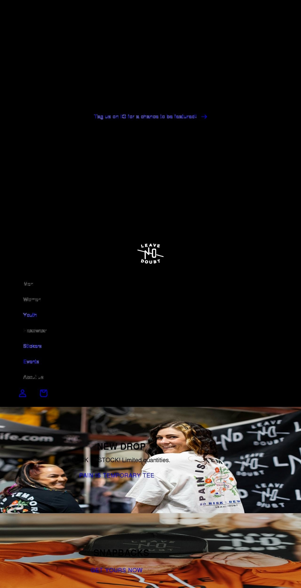 leavenodoubtlife.com shopify website screenshot