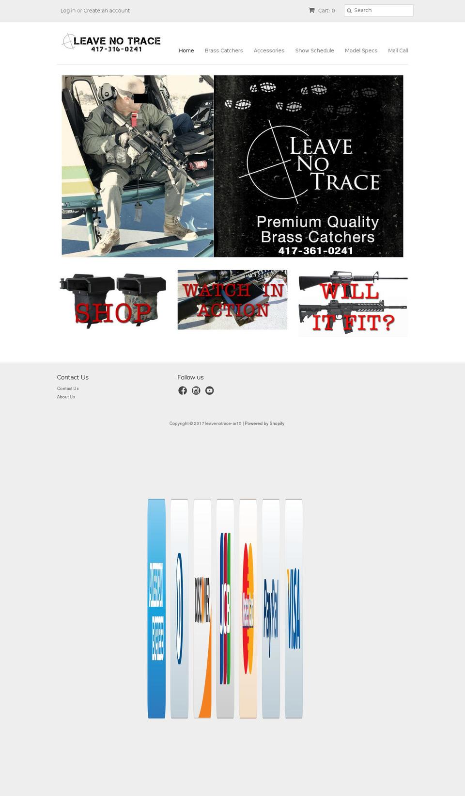 leavenotrace-ar15.com shopify website screenshot