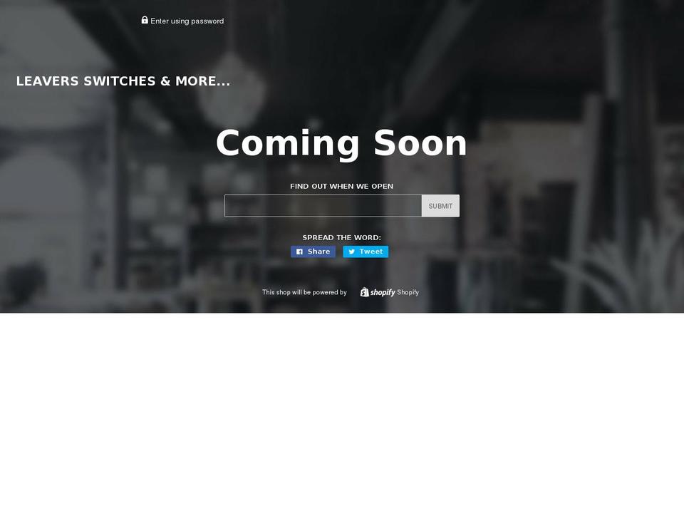 leaversswitchesandmore.com shopify website screenshot
