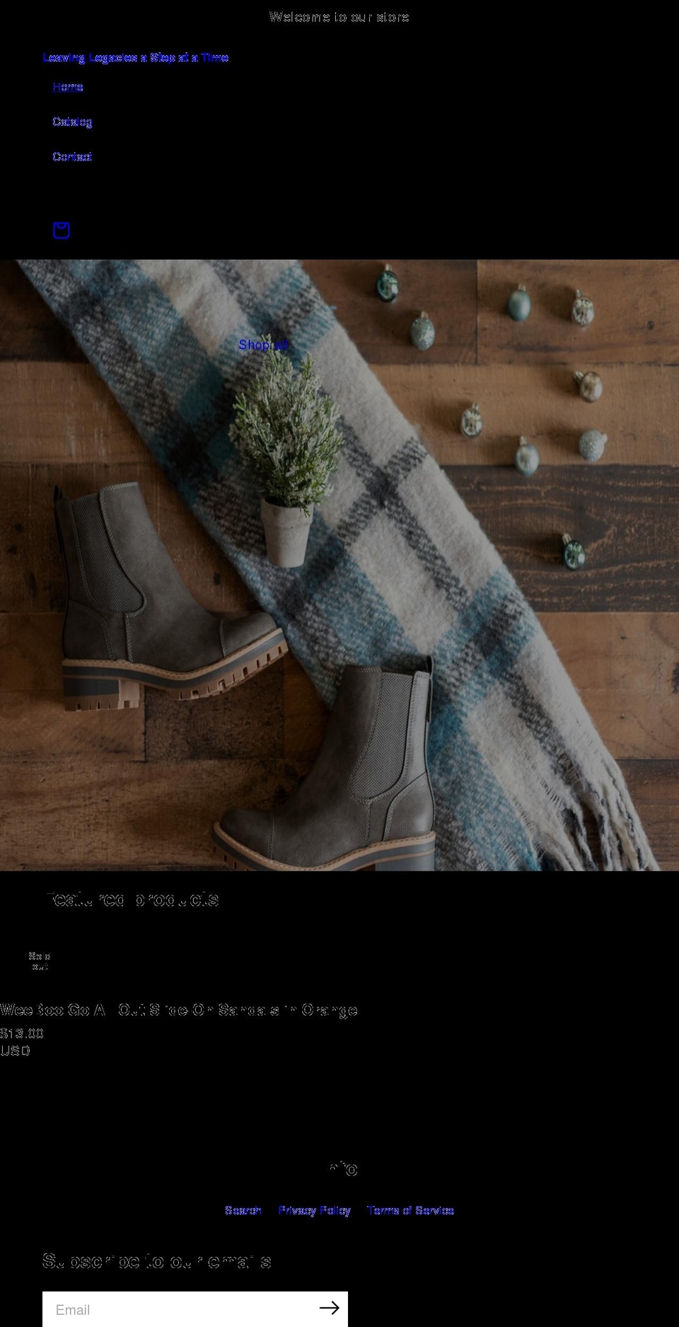 leavinglegacies.net shopify website screenshot