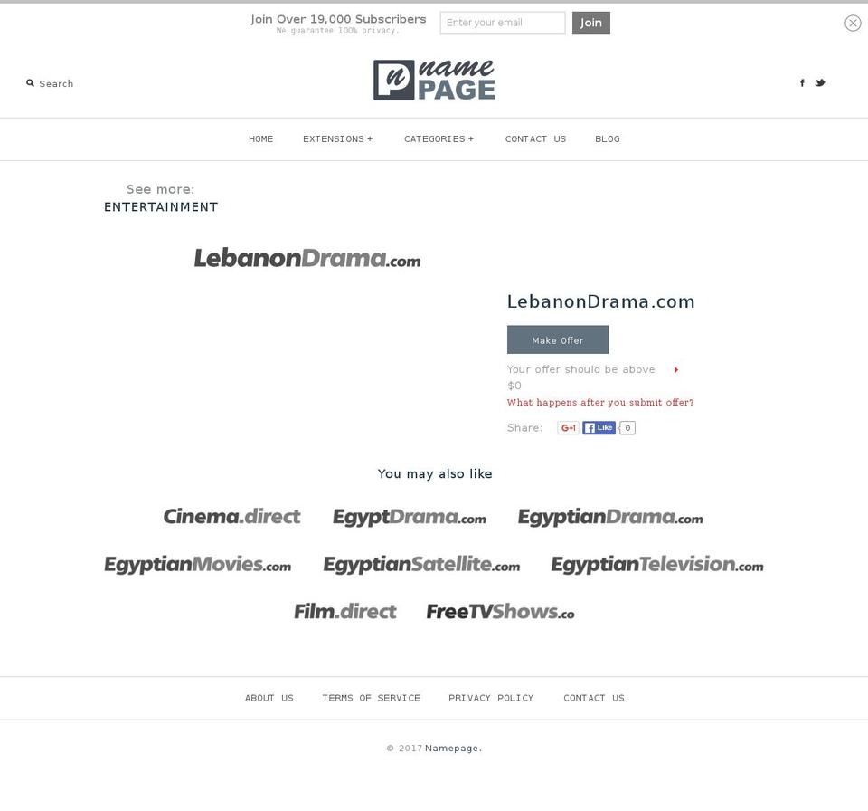 lebanondrama.com shopify website screenshot