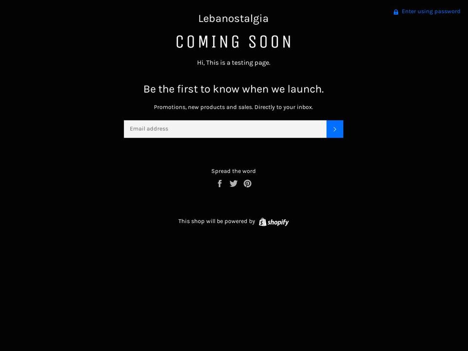 lebanostalgia.com — Shopify storefront screenshot