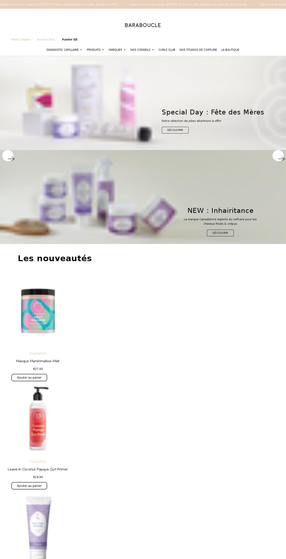 lebaraboucles.com — Shopify storefront screenshot